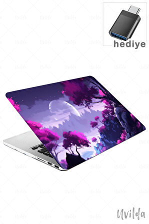 MacBook Pro 16 A2485 uyumlu Japon-14 Baskı Msoft Ay Işığı ve Sakura