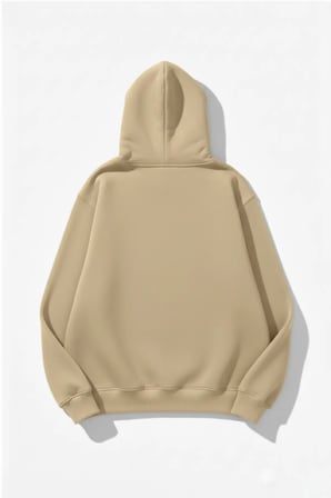Unisex Yumuşak Dokulu Santa Monica Baskılı Tasarım Oversize 3 İplik Hoodie Sweatshirt
