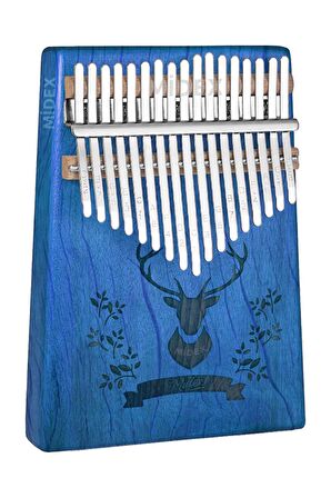 Midex KLX-454G Hakiki Ağaç Geyik Desenli Kalimba 17 Tuşlu