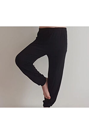 Lacivert Viscon Manşetli Çocuk Pijama Altı