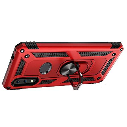 Gpack Samsung Galaxy A20 Kılıf Vega Standlı Yüzüklü Mıknatıslı