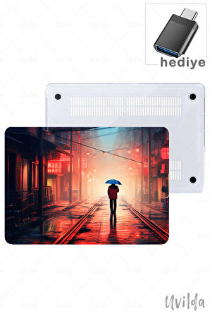MacBook Pro 16 A2780 uyumlu Derin 7 PVC Msoft Kapak Yağmurlu Bir Gece