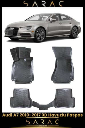 Audi A7 2014 Model Araca Özel 3d Havuzlu Paspas