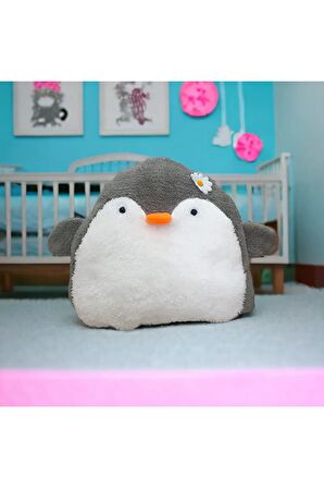 Sevgiliye Hediye ve Bebek Odalari Icin Penguen Yastik Pelus Oyuncak