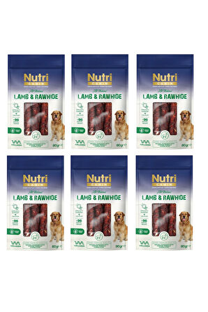 Rawhide Kemik Kuzu Etli Köpek Ödülü 80 Gr. X 6 Adet