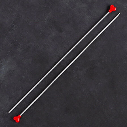 Addi Kalpli 3mm 35cm Klasik Alüminyum Örgü Şişi -