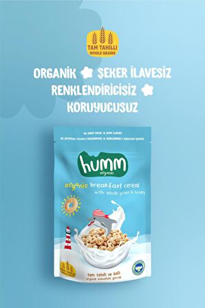 Humm Organic Organik Tam Tahıllı & Ballı Kahvaltılık Gevrek 4 Adet