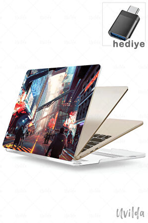 MacBook Pro 13 A2338 A2289 A2251 A2159 A1989 A1708 A1706 uyumlu Japon-12 Msoft Darbe Emici Ütopik Şehir