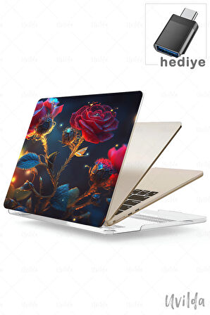 MacBook Pro 13 A2338 A2289 A2251 A2159 A1989 A1708 A1706 uyumlu Derin 17 Msoft Önleyici Gece ve Gül
