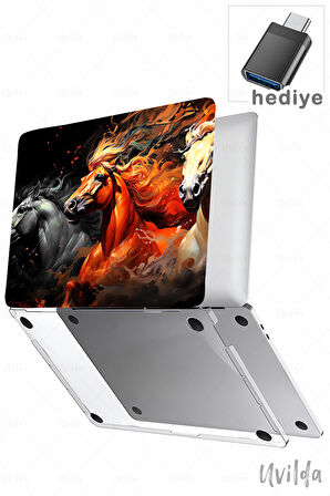 MacBook Air 15 A3114 A2941 uyumlu Nefes-5 Msoft Tasarım Ruhani Atlar