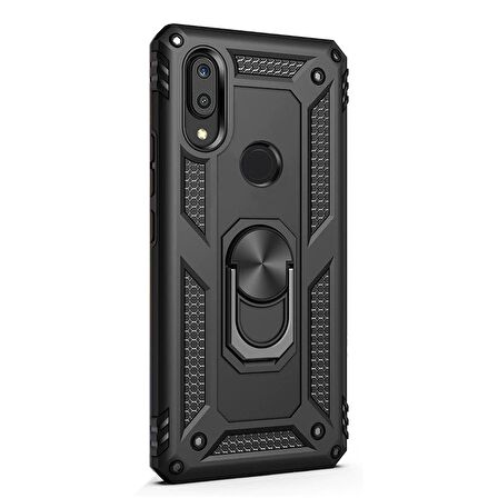 Gpack Samsung Galaxy M10s Kılıf Vega Standlı Yüzüklü Mıknatıslı Silikon