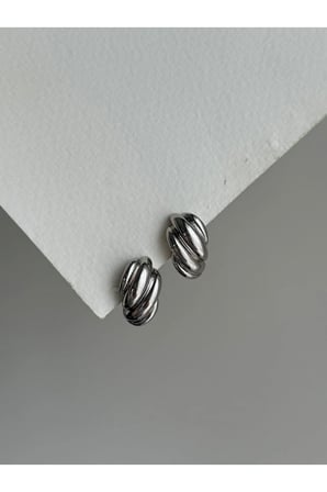 Çelik Silver Vintage Model Bold Brantley Küpe -kararma yapmaz-