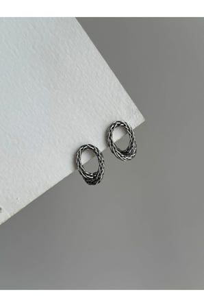 Çelik Silver Tasarım Sırmalı Calera Küpe -kararma yapmaz-