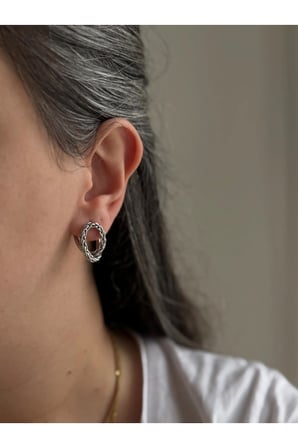 Çelik Silver Tasarım Sırmalı Calera Küpe -kararma yapmaz-
