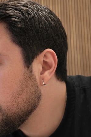 Çelik Silver Mini Klipsli Halka Küpe Delik Gerektirmez -kararma yapmaz-
