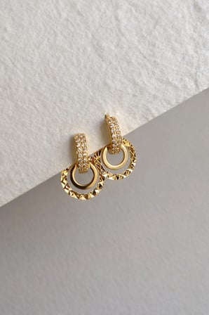 Çelik Gold Tasarım Lauren Küpe -kararma yapmaz-