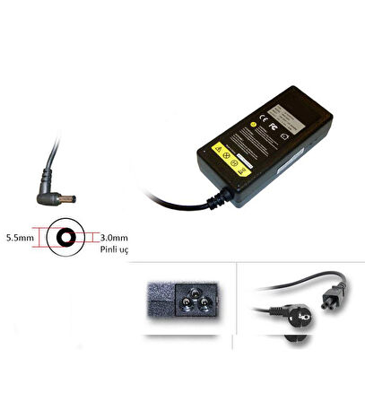 Samsung Notebooklar İçin 60W Notebook Adaptör Laptop Şarj