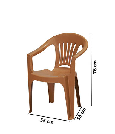 Omnipazar MT-GF141 Zaffiro Plastik Bahçe Balkon Sandalye 4'lü Set 