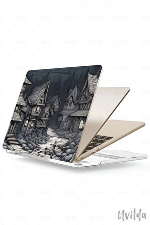 MacBook Air 13.6 A3113 A2681 uyumlu Derin 8 HD Msoft Koruma Ahşap Kasaba