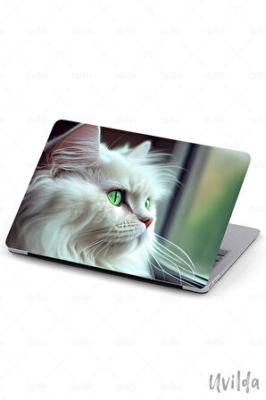 MacBook Pro 16 A2485 uyumlu Nefes-24 Kapak Msoft Beyaz Pamuk Kedi