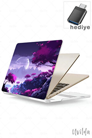 MacBook Pro 13 A2338 A2289 A2251 A2159 A1989 A1708 A1706 uyumlu Japon-14 TPU Msoft Ay Işığı ve Sakura