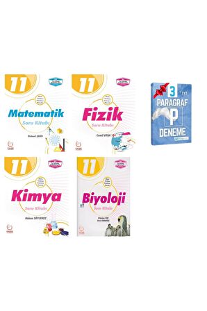 11.Sınıf Matematik Fizik Kimya Biyoloji Soru Bankası Set