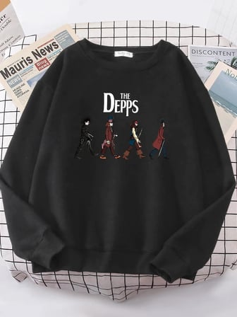 Edward Scissorhands sihirbaz korsan beyefendi kazak kadınlar Harajuku rahat Hoody moda yumuşa