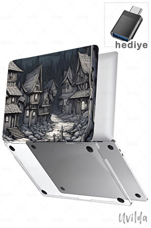 MacBook Air 15 A3114 A2941 uyumlu Derin 8 Msoft Koruyucu Ahşap Kasaba