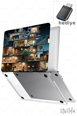 MacBook Air 15 A3114 A2941 uyumlu Nefes-19 HD Msoft Koruma Minimal Mimar