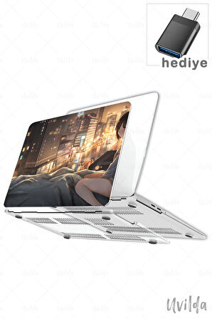 MacBook Pro 14 A3401 A3185 A3112 A2992 A2918 A2779 A2442 uyumlu Japon-3 Baskı Msoft Anime Kız