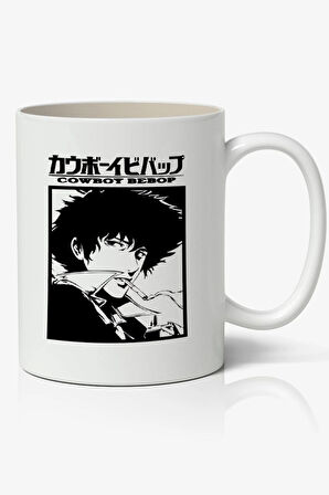 Cowboy Bebop Anime Temalı Beyaz Kupa Bardak Sevgiliye Arkadaşa Hediye