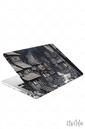 MacBook Pro 14 A3401 A3185 A3112 A2992 A2918 A2779 A2442 uyumlu Derin 8 HD Msoft Koruma Ahşap Kasaba