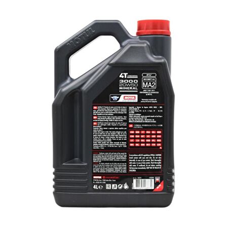 Motul 3000 20W-50 4T 4 Lt 4 Zamanlı Motosiklet Motor Yağı