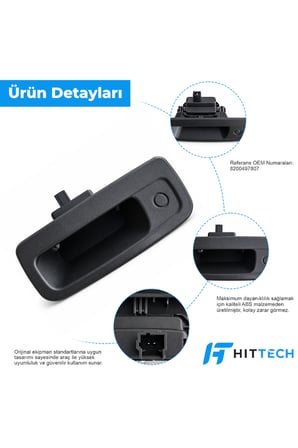 Renault Kangoo 3 Tek Kapı Uyumlu Bagaj Açma Düğmesi Butonu Switch OEM 8200497807