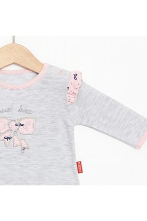 Fiyonk Detaylı Kız Bebek 2'li Takım | 9 - 12 Ay