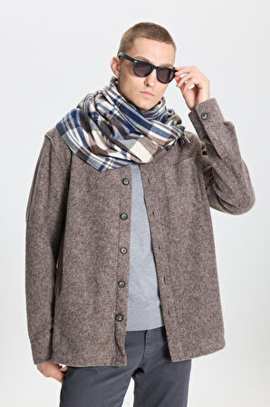 Altınyıldız Classics Oversize Klasik Yaka Açık Kahve Erkek Gömlek 4A2024100070