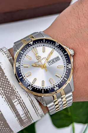 Bigotti Milano Luxury Erkek Kol Saati Gümüş-Gold Çelik Kordon Çelik Kasa Fonksiyonlar Aktif zmb008