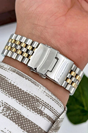 Bigotti Milano Luxury Erkek Kol Saati Gümüş-Gold Çelik Kordon Çelik Kasa Fonksiyonlar Aktif zmb008