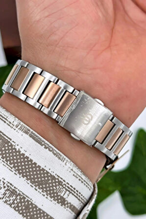 Bigotti Milano Luxury Erkek Kol Saati Gümüş-Rose Çelik Kordon Çelik Kasa Fonksiyonlar Aktif zmb006