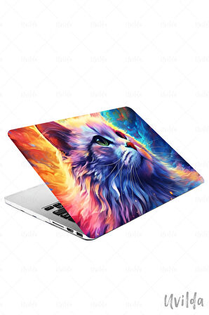 MacBook Pro 14 A3401 A3185 A3112 A2992 A2918 A2779 A2442 uyumlu Nefes-14 Şeffaf Msoft Rengarenk Kedi
