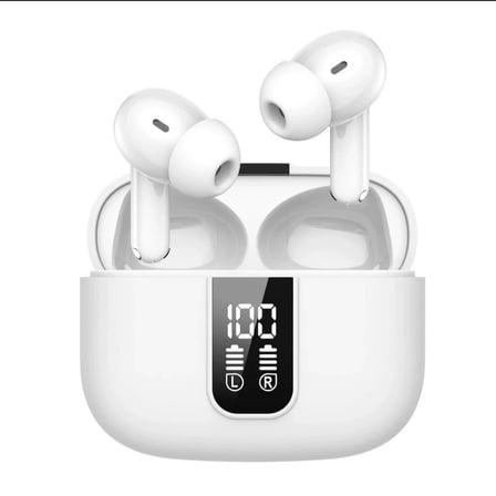 Bluetooth 6.0 Kulaklık Kablosuz Kulak İçi LCD Göstergeli Dijital Ekranlı Çift Mikrofonlu ENC Gürültü Engelleyici Powerbankli Kulaklık