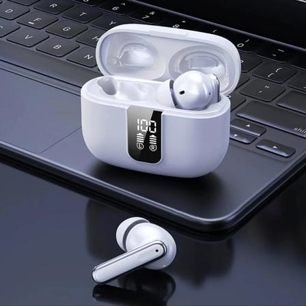 Bluetooth 6.0 Kulaklık Kablosuz Kulak İçi LCD Göstergeli Dijital Ekranlı Çift Mikrofonlu ENC Gürültü Engelleyici Powerbankli Kulaklık