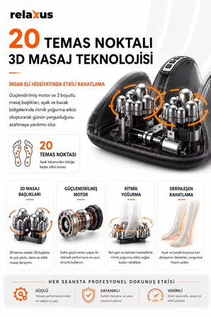 Rlx10 Isıtmalı Ayak Ve Bacak Masaj Aleti Ayak Masaj Cihazı