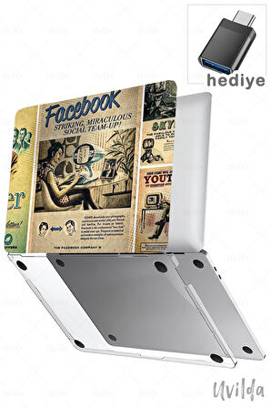 MacBook Air 15 A3114 A2941 uyumlu Nefes-23 PVC Msoft Sosyal Medya