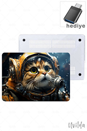 MacBook Pro 16 A2780 uyumlu Nefes-2 UV Lans Msoft Astronot Kedi