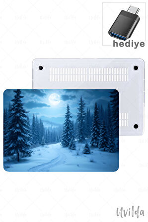 MacBook Pro 16 A2780 uyumlu Kaos-17 UV Msoft Desen Bir Kış Masalı
