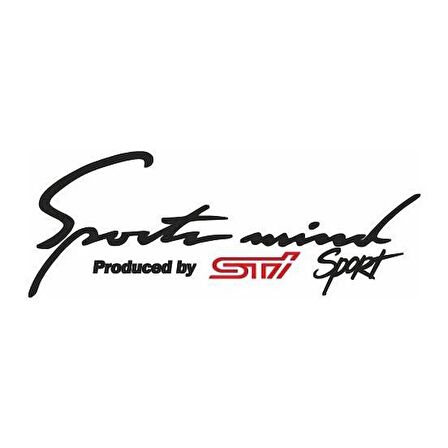 Sti Sports Mind Oto Sticker 30 cm x 11 cm yazı 473