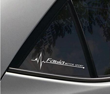 Fabia Yan Cam Sticker Oto Kapı Çıkartma Tuning oto 20 cm x 7 cm yazı 436