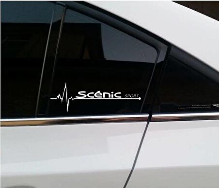 Scenic Yan Cam Sticker Oto Kapı Çıkartma Tuning oto 20 cm x 7 cm yazı 408