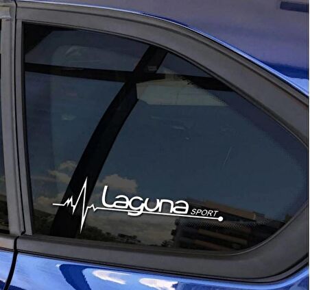 Laguna Yan Cam Sticker Oto Kapı Çıkartma Tuning oto 20 cm x 7 cm yazı 398